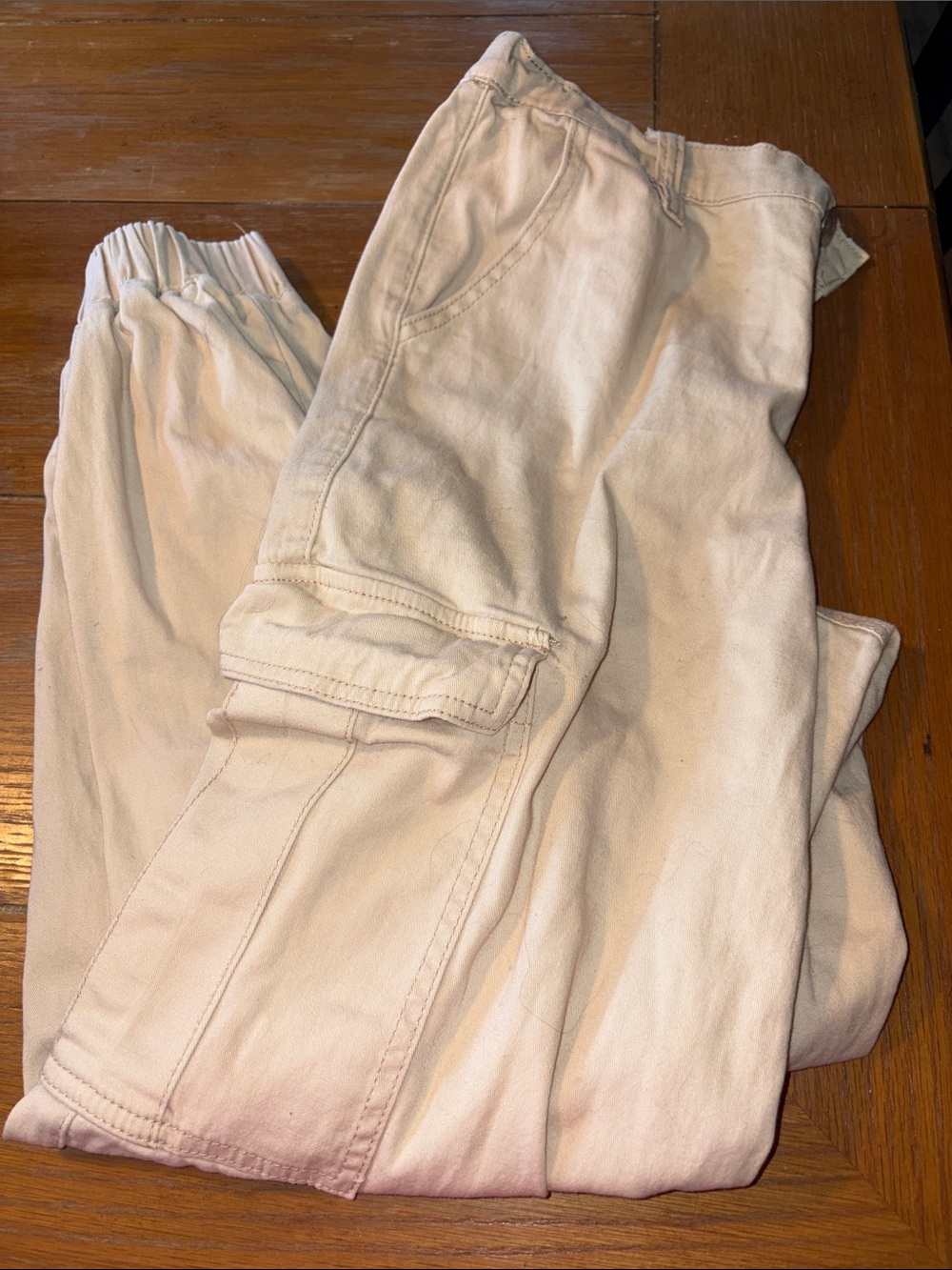 Rue21 Beige Elastic Waist Cargo Pants